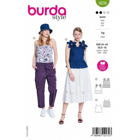 Patron Burda 5638 Top 36-46 
