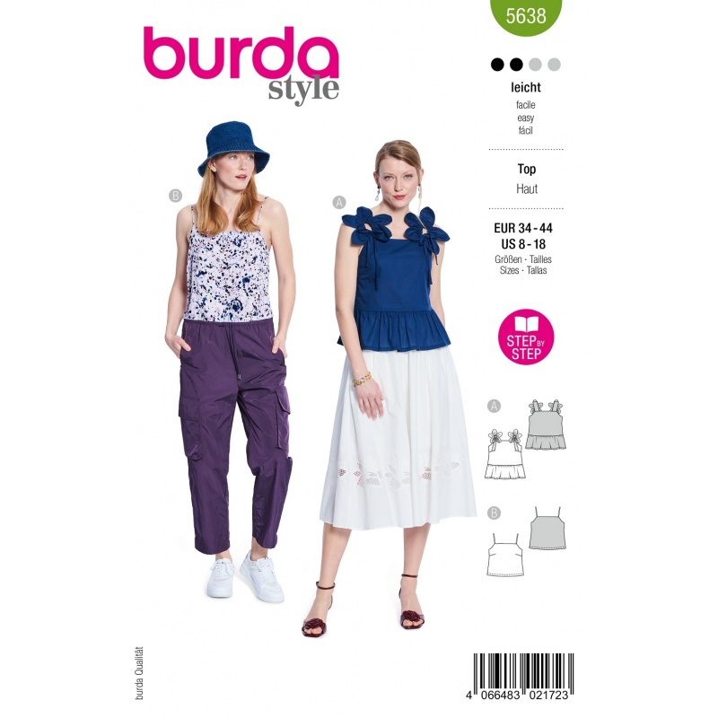 Patron Burda 5638 Top 36-46 