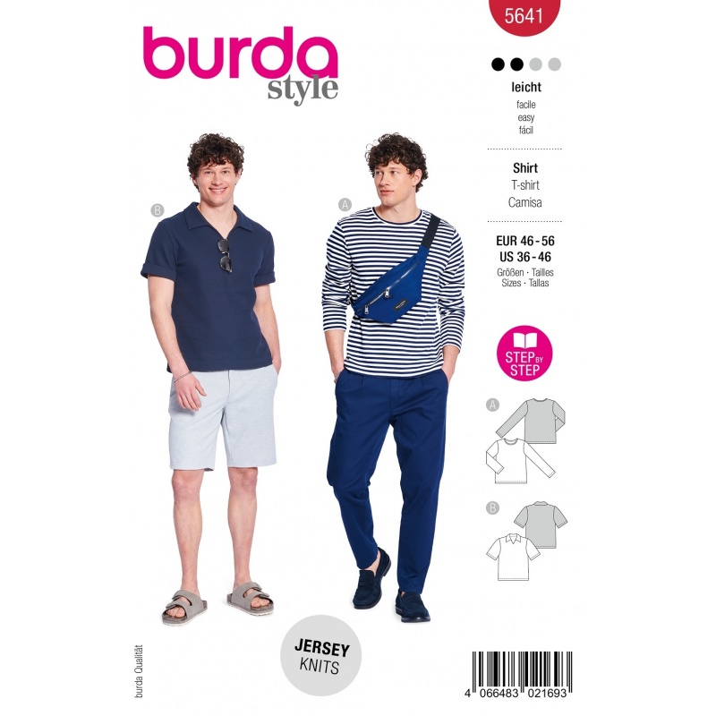 Patron Burda 5641 Tshirt 48-58 