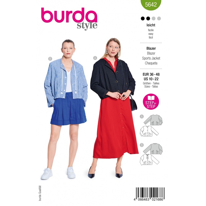 Patron Burda 5642 Blazer 38-50 