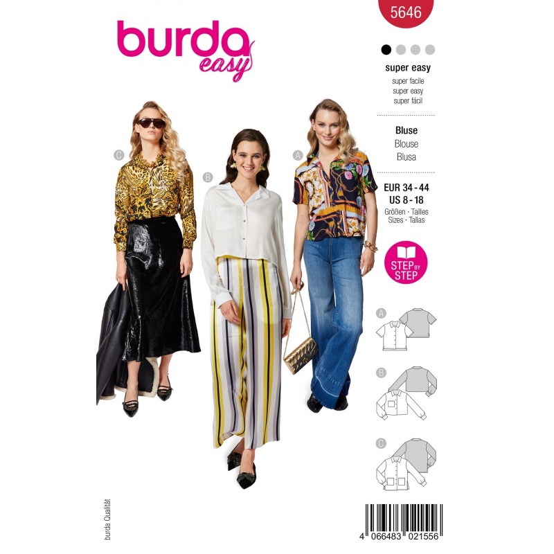 Patron Burda Easy 5646 Chemisier 36-46 