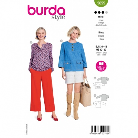 Patron Burda 5655 Chemisier 38-50