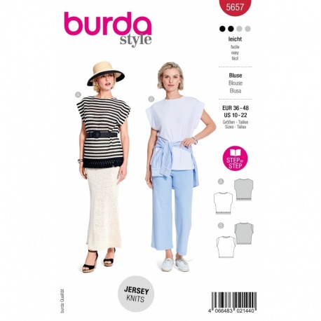 Patron Burda 5657 Tshirt 38-50 