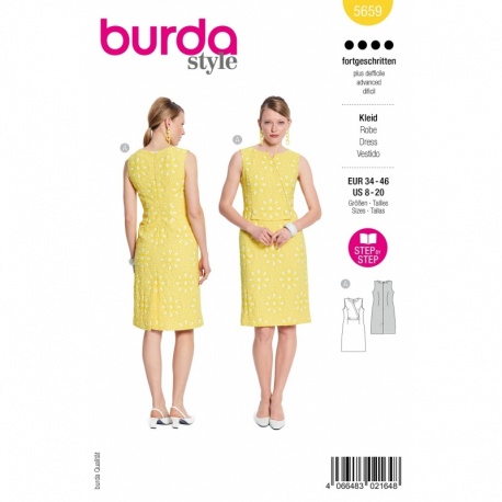 Patron Burda 5659 Robe 36-48 