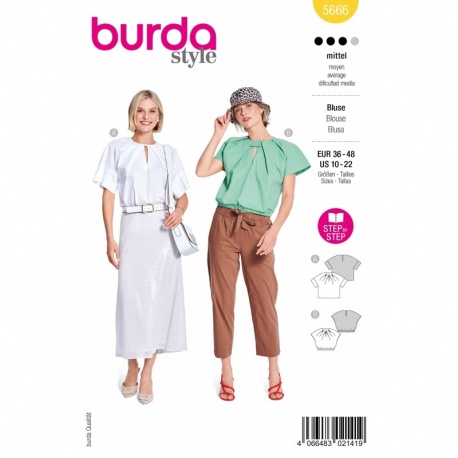 Patron Burda 5666 Chemisier 38-50 