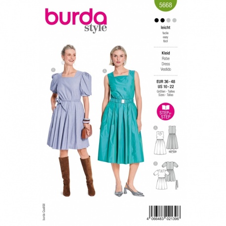 Patron Burda 5668 Robe 38-50