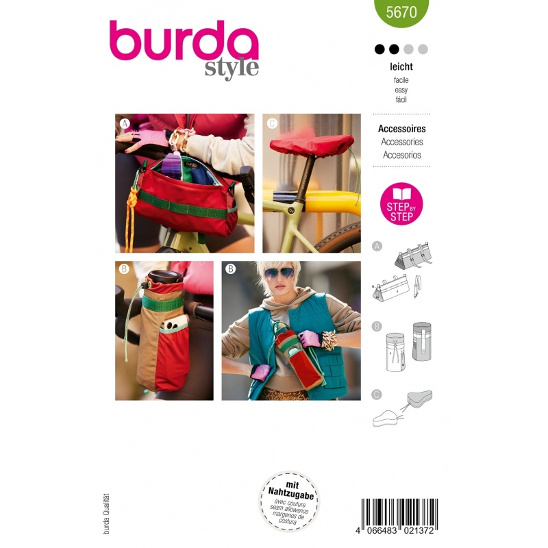 Patron Burda 5670 Ensemble Cycliste Taille Unique 