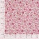 Tissu Popeline de Coton Imprimé Fleurs Rose 