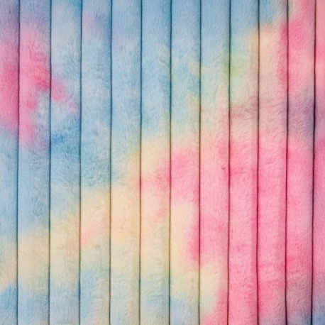 Tissu Fausse Fourrure Arc En Ciel 