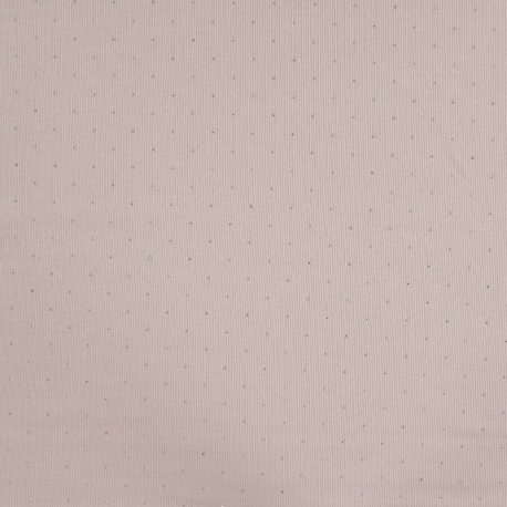 Tissu Jersey Côtelé Coton Strass Sable