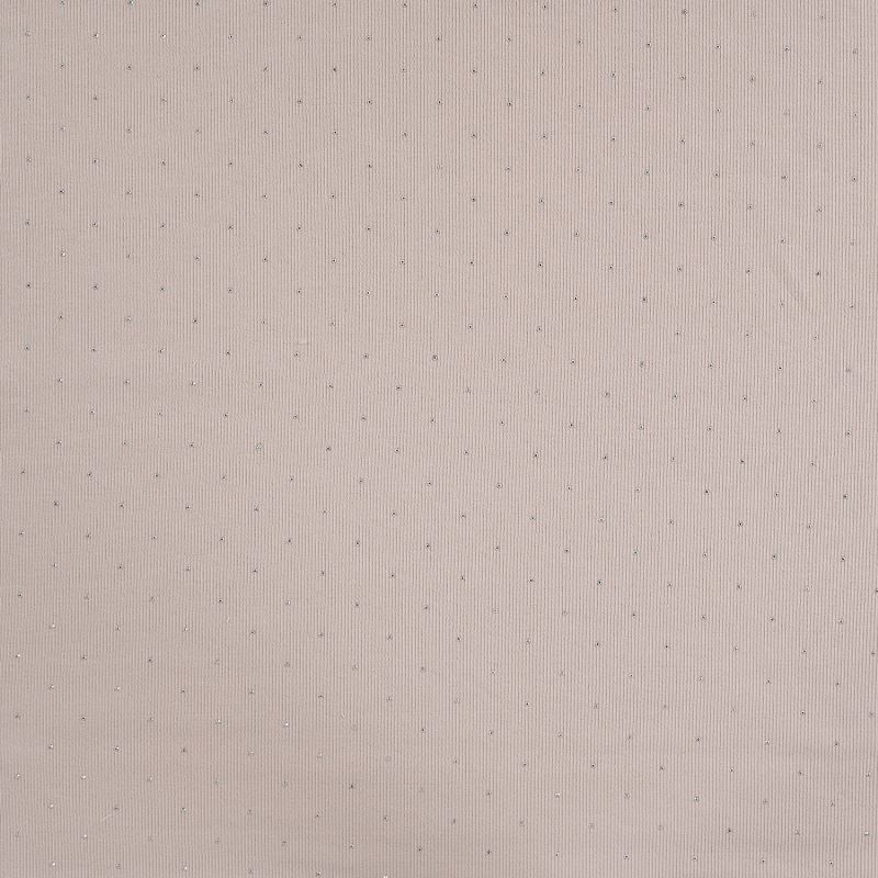 Tissu Jersey Côtelé Coton Strass Sable