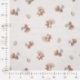 Tissu Flanelle Imprimé Digital Ourson Ecru