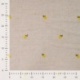 Tissu Viscose Lin Brodé Citron Sable 