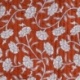 Tissu Coton Matelassé Double Face Imprimé Fleurs Cognac 