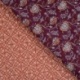 Tissu Coton Matelassé Double Face Imprimé Fleurs Cognac