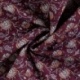 Tissu Coton Matelassé Double Face Imprimé Fleurs Cognac