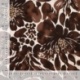 Tissu Satin Viscose Imprimé Fleurs Marron