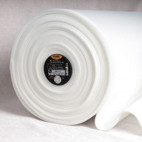 Tissu F250x-mousse Thermocollante Epaisse Blanc