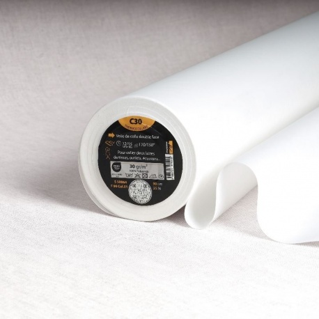 Tissu C30-voile Thermocollant Double Face Transparent