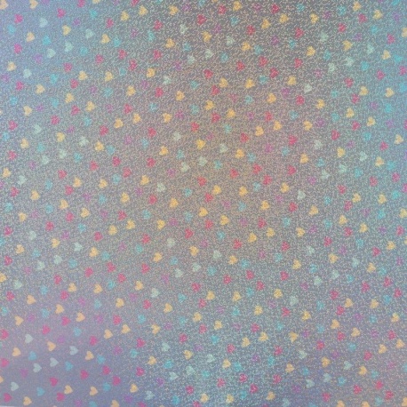 Tissu Imperméable Imprimé Coeur Multico