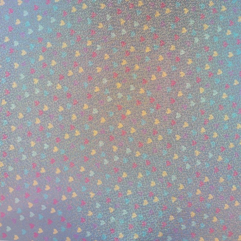 Tissu Imperméable Imprimé Coeur Multico