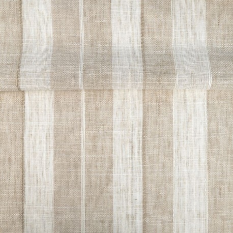 Tissu Etamine Rayée Margo Coloris Lin