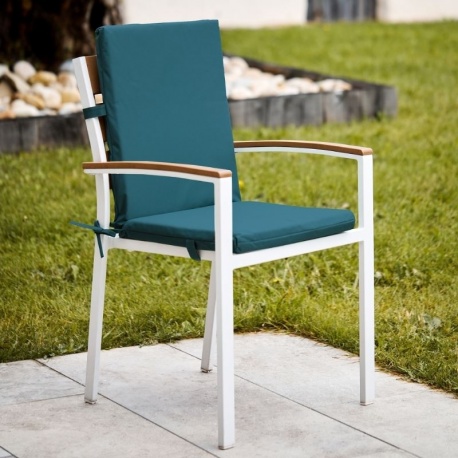 Coussin de Fauteuil Garden Bleu Paon 40x90 cm