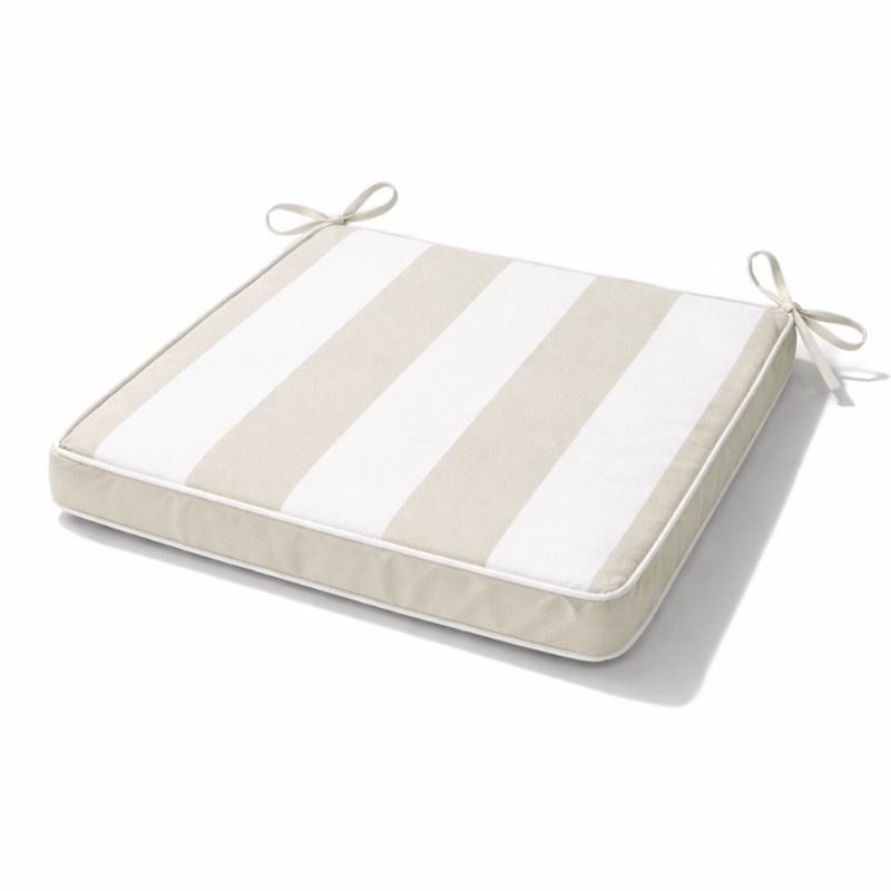 Galette de Chaise Rayée Arcachon Coloris Lin 40x40 cm