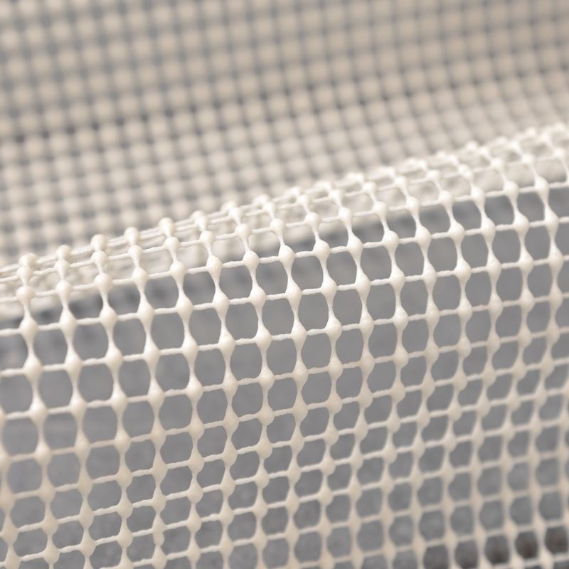 Tissu Antiderapant Grille Ecru