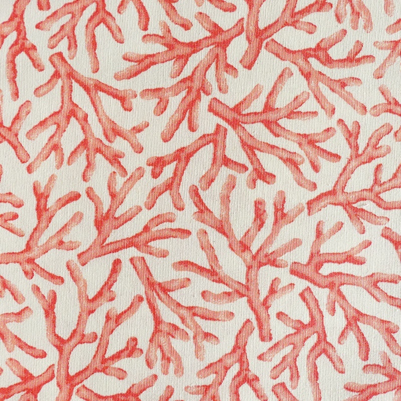 Tissu Imprimé Marisma Corail 