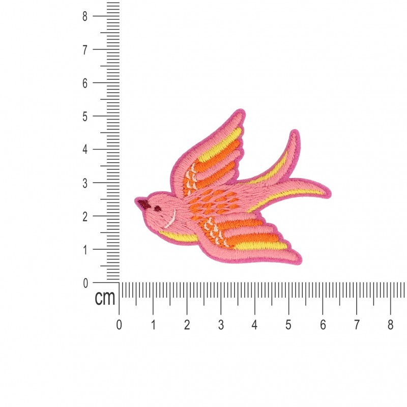 Ecusson oiseaux - Rose