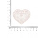 Ecusson coeur dentelle - Blanc
