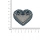 Ecusson coeur dentelle - Bleu