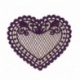 Ecusson coeur dentelle - Violet