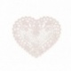 Ecusson coeur dentelle - Blanc