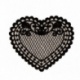 Ecusson coeur dentelle - Noir