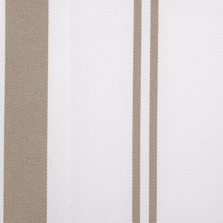 Toile Outdoor Augusta Rayeée Taupe Grande Laize