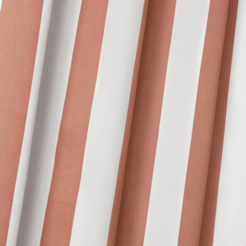 Toile Outdoor Ponant Rayée Terracotta Grande Laize