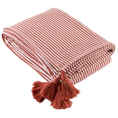 Plaid Faros Raye Terracotta 