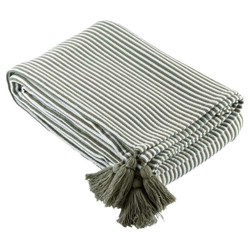 Plaid Faros Raye Vert 