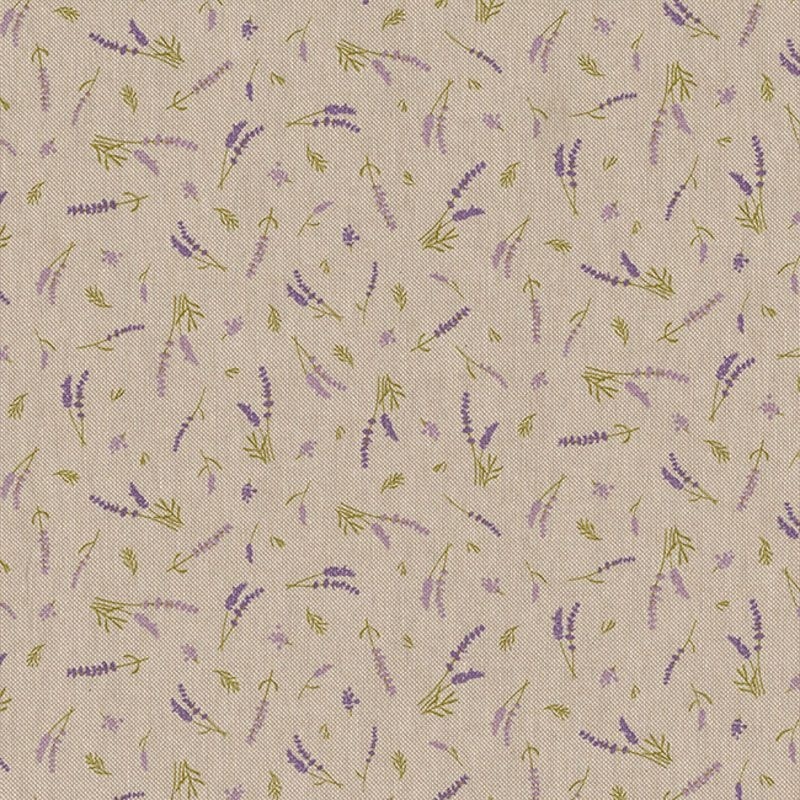 Tissu Demi Panama Lavender Flavour Fond Coloris Lin