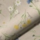 Tissu Demi Panama Alpine Flower Field Fond Coloris Lin