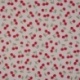 Tissu Demi Panama Cherry Happy Joy Fond Coloris Lin