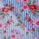 Tissu Coton Elasthanne Rayure Imrimé Rose