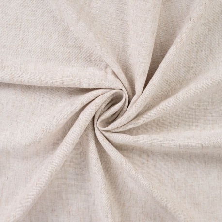 Tissu Lin Melangé Pepino Uni Ecru 