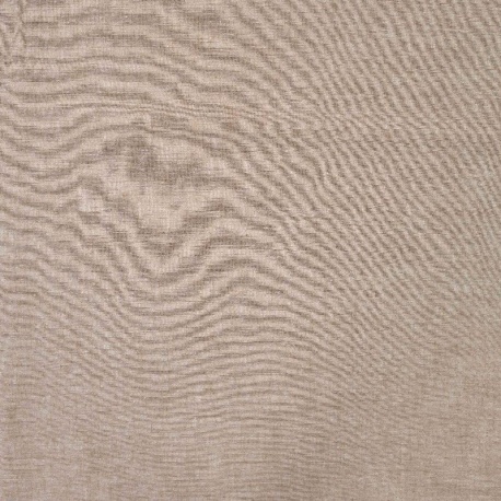 Tissu Lin Melangé Pepino Uni Beige Foncé