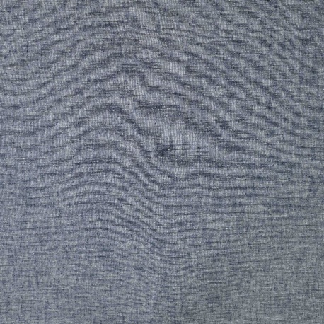 Tissu Lin Melangé Pepino Uni Bleu Marine