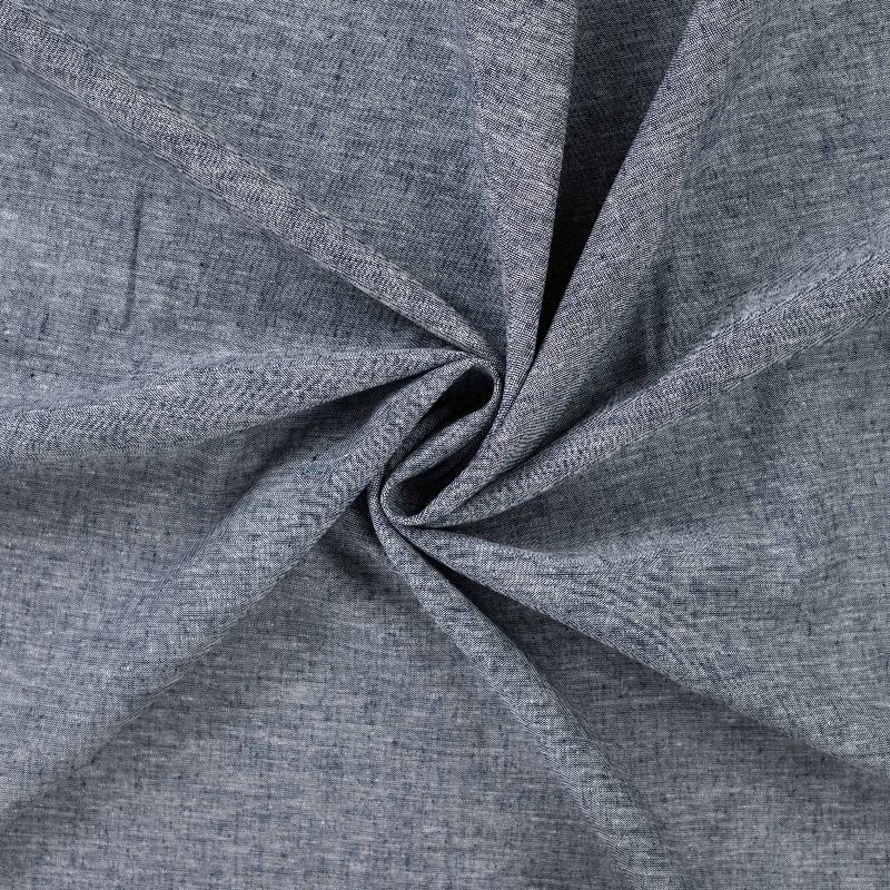 Tissu Lin Melangé Pepino Uni Bleu Marine