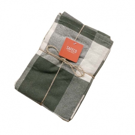 Set 3 Torchons Charme Kaki 