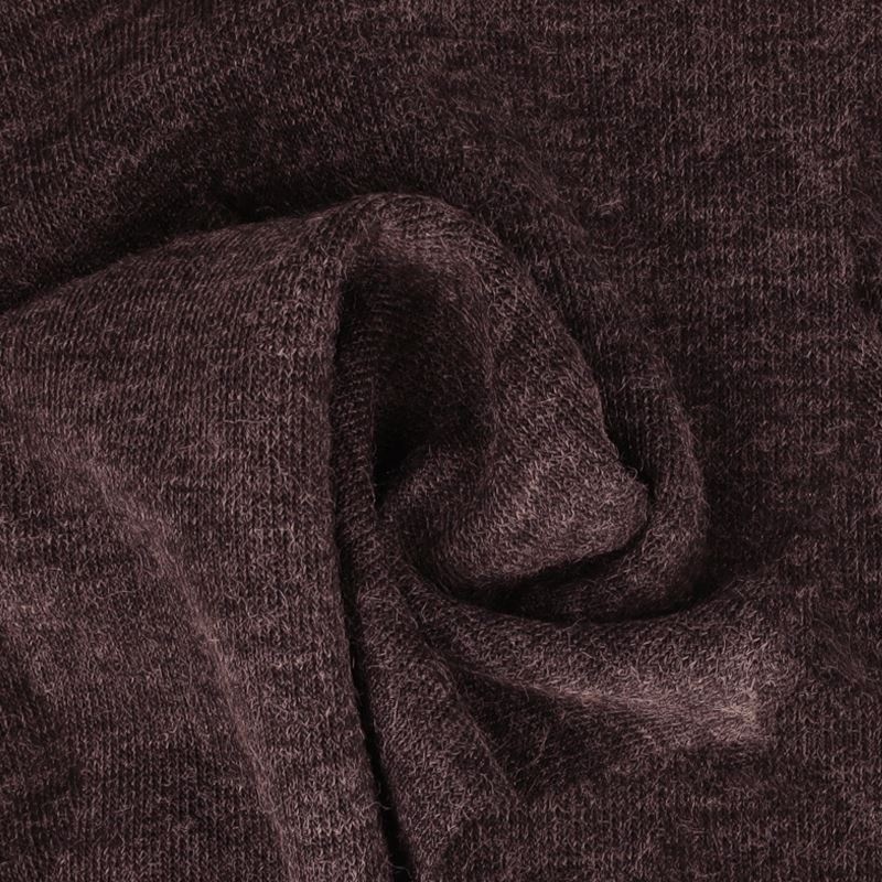 Tissu Maille Facon Cachemire Aubergine 